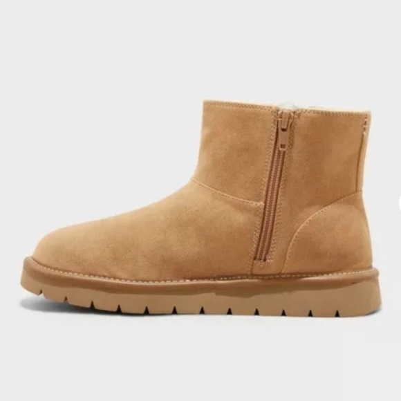 Universal Thread Women's Tan May Suede Booties Memory Foam Insole New Size 5 - Picture 2 of 5